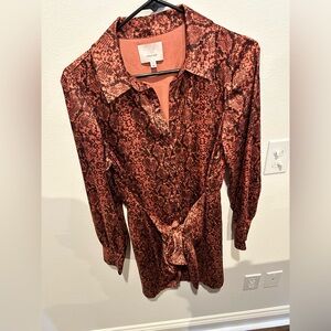 Cinq à Sept Asymmetrical Dress in Red and Black